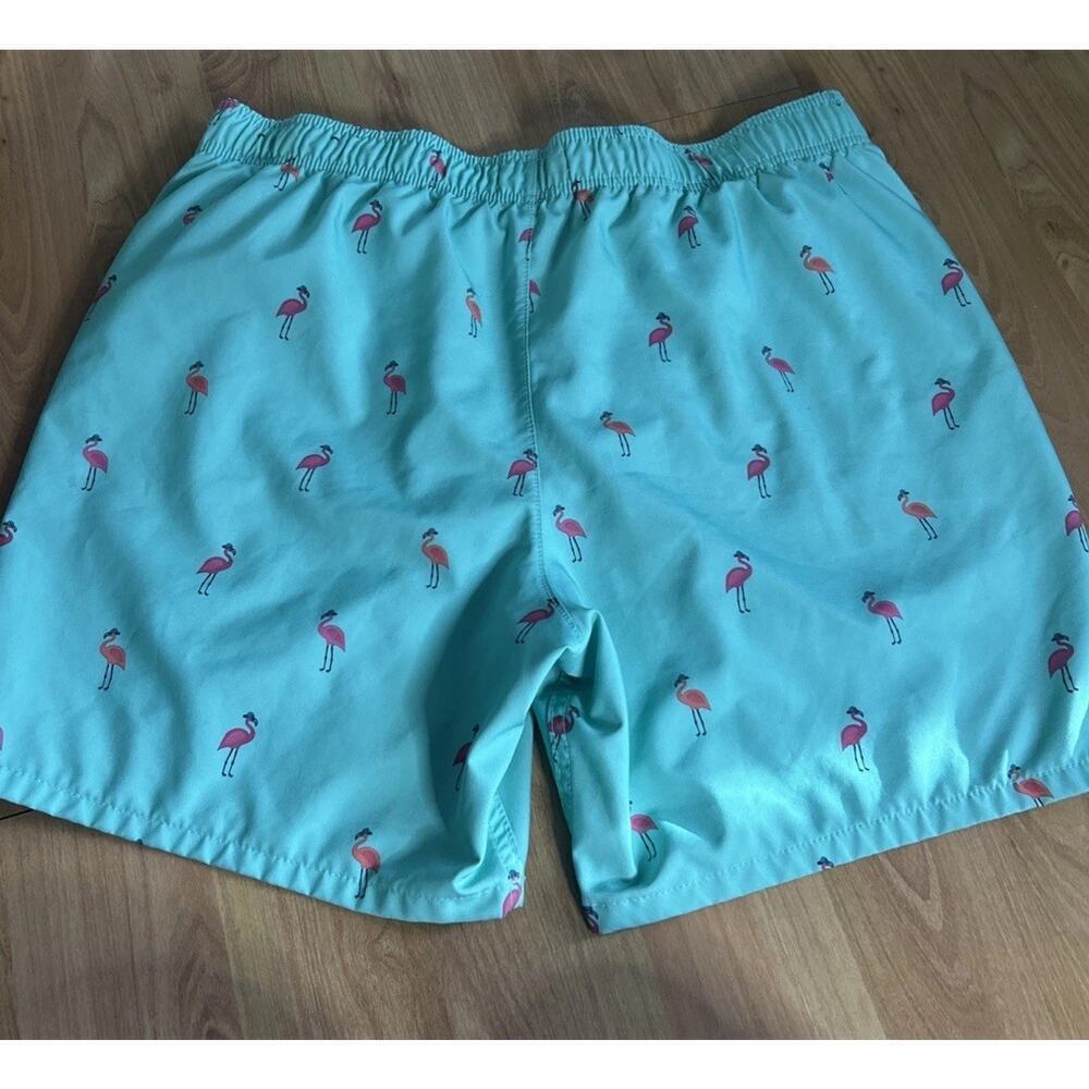 Hollister Men’s Mint Green Flamingo Swim Trunks XL Stretch Beach Vibes Pockets - Picture 5 of 9